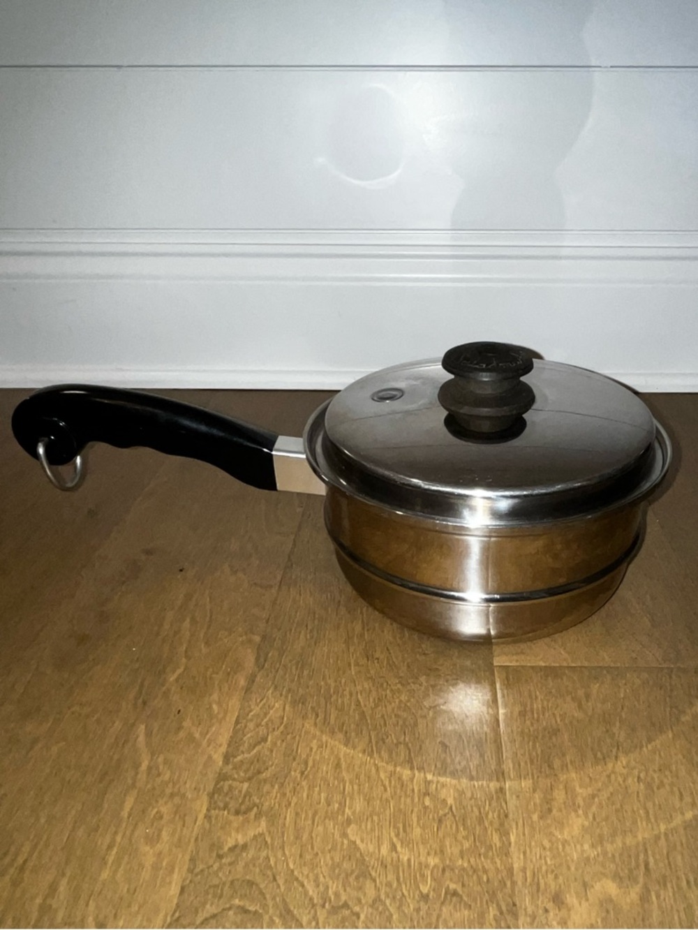 Vintage SaladMaster 8" Steamer Insert Strainer Pan w Handle & Vapo Lid